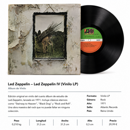 Led Zeppelin – Led Zeppelin IV (Vinilo LP)