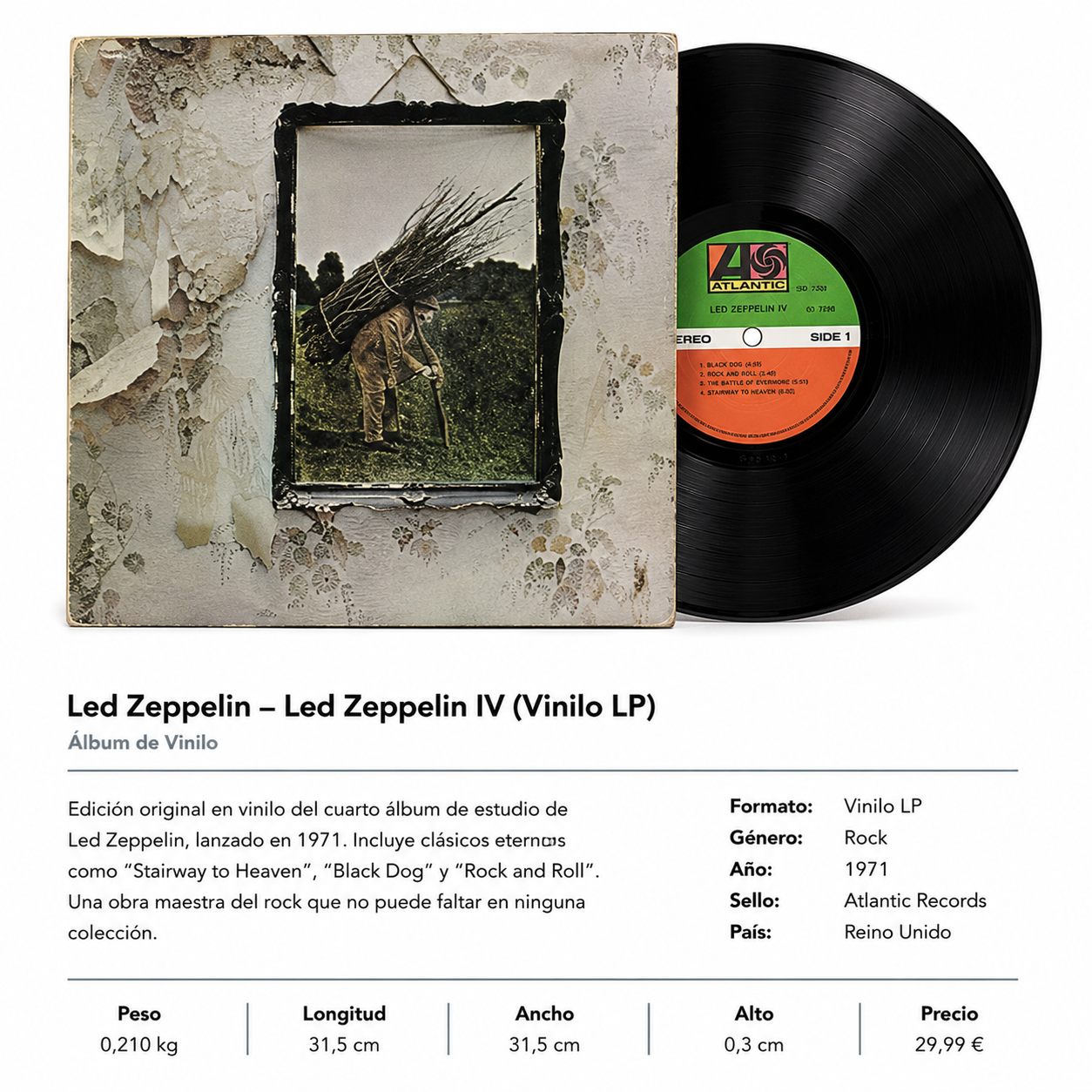 Led Zeppelin – Led Zeppelin IV (Vinilo LP)