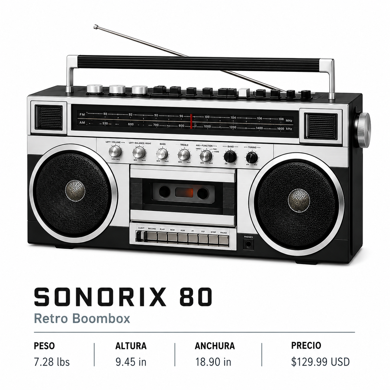 SoundWave 80 Retro Boombox