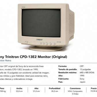 Sony Trinitron CPD-13E2 Monitor Retro (Original)