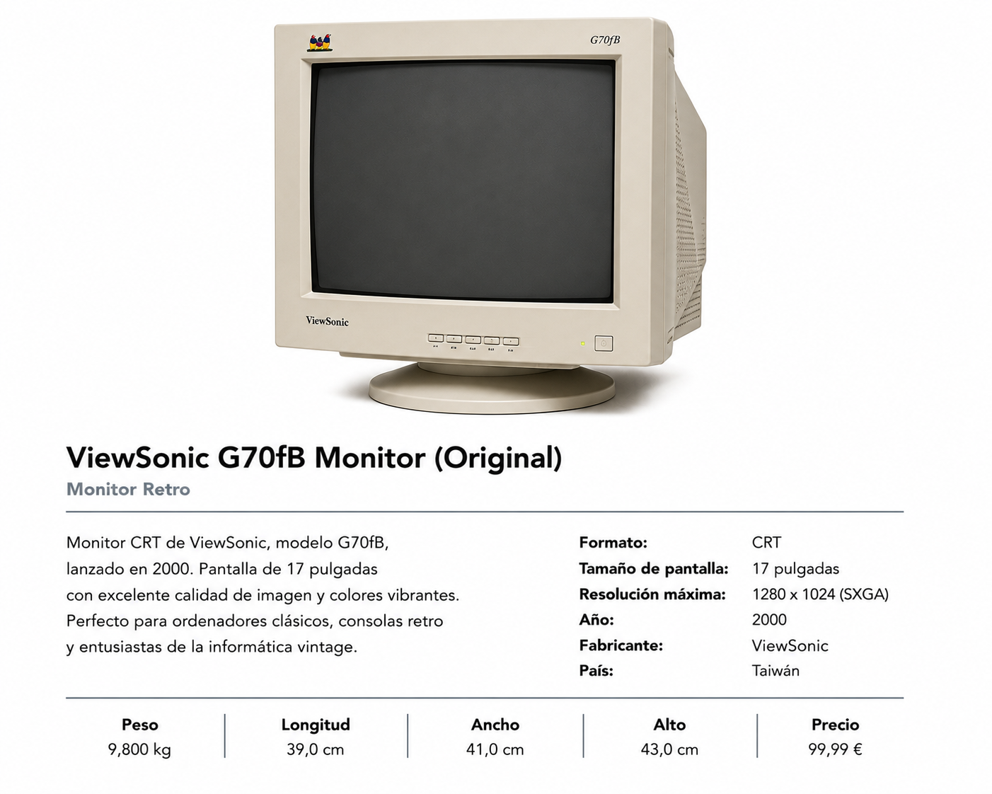 ViewSonic G70fB Monitor Retro (Original)